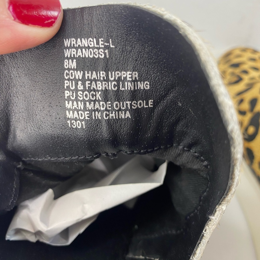 Steve Madden High Top Platform Leopard Print Slip… - image 6